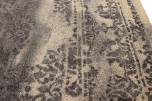 Dark Taupe Floral 5X8 Hand-Tufted Modern Rug