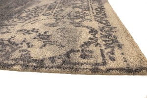 Dark Taupe Floral 5X8 Hand-Tufted Modern Rug