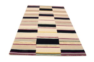 Multicolored Abstract 5X8 Hand-Tufted Modern Rug
