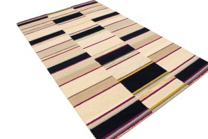 Multicolored Abstract 5X8 Hand-Tufted Modern Rug