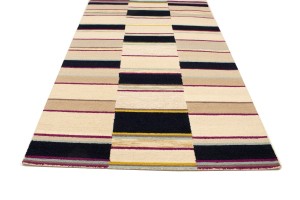 Multicolored Abstract 5X8 Hand-Tufted Modern Rug