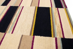 Multicolored Abstract 5X8 Hand-Tufted Modern Rug