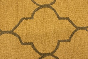 Blue-gray Gold Trellis 5X8 Hand-Tufted Modern Rug