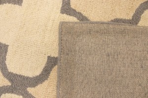 Cream Beige Trellis 5X8 Hand-Tufted Modern Rug