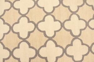 Cream Beige Trellis 5X8 Hand-Tufted Modern Rug