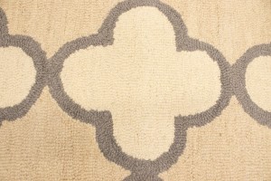 Cream Beige Trellis 5X8 Hand-Tufted Modern Rug