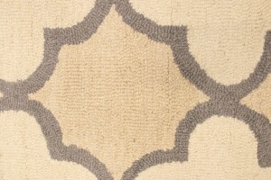 Cream Beige Trellis 5X8 Hand-Tufted Modern Rug