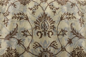 Beige Brown Gray Floral 5X8 Hand-Tufted Modern Rug