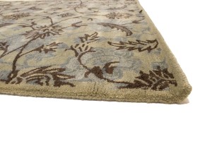 Beige Brown Gray Floral 5X8 Hand-Tufted Modern Rug