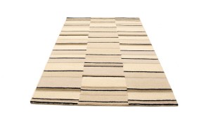 Multicolored Stripes 5X8 Hand-Tufted Modern Rug