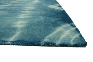 Dark Teal Tie-Dye 5X8 Hand-Tufted Modern Rug