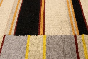 Multicolored Stripes 5X8 Hand-Tufted Modern Rug