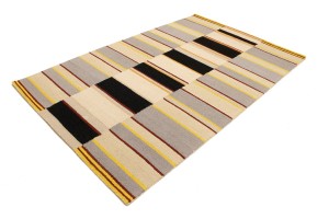 Multicolored Stripes 5X8 Hand-Tufted Modern Rug