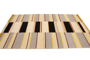 Multicolored Stripes 5X8 Hand-Tufted Modern Rug