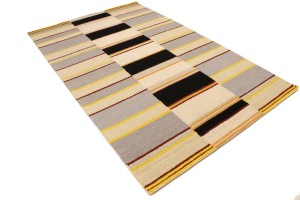 Multicolored Stripes 5X8 Hand-Tufted Modern Rug