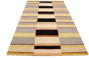 Multicolored Stripes 5X8 Hand-Tufted Modern Rug