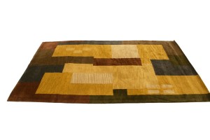 Multicolored Abstract 5X8 Hand-Tufted Modern Rug