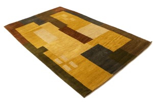 Multicolored Abstract 5X8 Hand-Tufted Modern Rug
