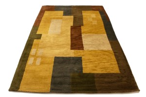 Multicolored Abstract 5X8 Hand-Tufted Modern Rug