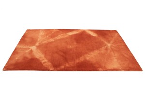 Coral Red Tie-Dye 5X8 Hand-Tufted Modern Rug
