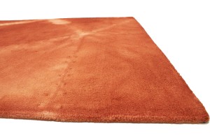 Coral Red Tie-Dye 5X8 Hand-Tufted Modern Rug