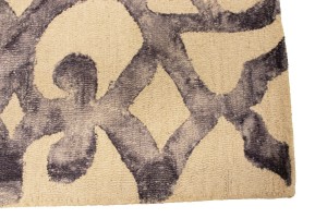 Dark Purple Abstract 5X8 Hand-Tufted Modern Rug