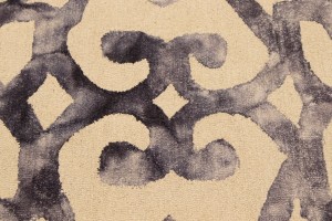 Dark Purple Abstract 5X8 Hand-Tufted Modern Rug