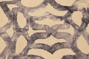 Dark Purple Abstract 5X8 Hand-Tufted Modern Rug