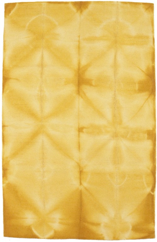 Golden Yellow Tie-Dye 5X8 Hand-Tufted Modern Rug