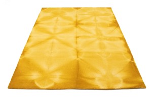Golden Yellow Tie-Dye 5X8 Hand-Tufted Modern Rug