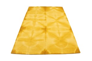 Golden Yellow Tie-Dye 5X8 Hand-Tufted Modern Rug