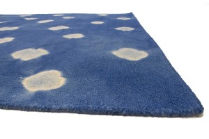 Blue Yellow Tie-Dye 5X8 Hand-Tufted Modern Rug
