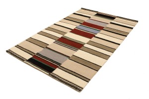 Multicolored Stripes 5X8 Hand-Tufted Modern Rug