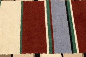 Multicolored Stripes 5X8 Hand-Tufted Modern Rug