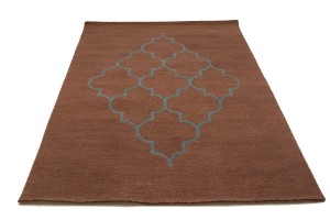 Rusty Pink Trellis 5X8 Hand-Tufted Modern Rug