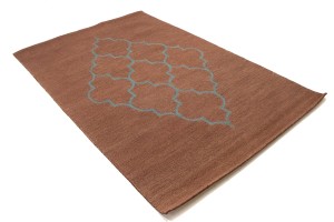 Rusty Pink Trellis 5X8 Hand-Tufted Modern Rug
