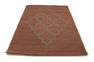 Rusty Pink Trellis 5X8 Hand-Tufted Modern Rug