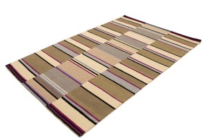 Multicolored Stripes 5X8 Hand-Tufted Modern Rug