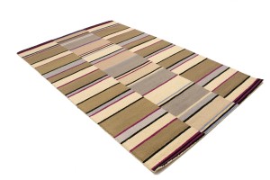 Multicolored Stripes 5X8 Hand-Tufted Modern Rug