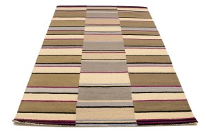 Multicolored Stripes 5X8 Hand-Tufted Modern Rug