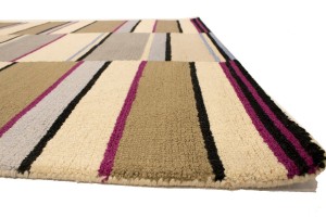 Multicolored Stripes 5X8 Hand-Tufted Modern Rug