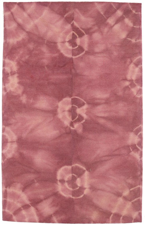 Deep Blush Tie-Dye 5X8 Hand-Tufted Modern Rug