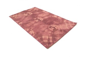 Deep Blush Tie-Dye 5X8 Hand-Tufted Modern Rug