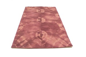 Deep Blush Tie-Dye 5X8 Hand-Tufted Modern Rug