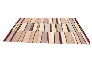 Multicolored Stripes 5X8 Hand-Tufted Modern Rug