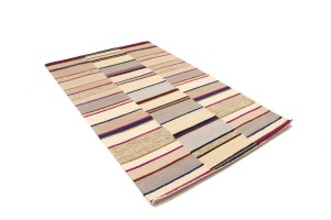 Multicolored Stripes 5X8 Hand-Tufted Modern Rug