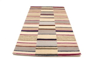 Multicolored Stripes 5X8 Hand-Tufted Modern Rug