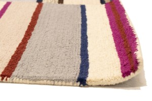 Multicolored Stripes 5X8 Hand-Tufted Modern Rug