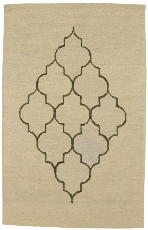 Cream Trellis 5X8 Hand-Tufted Modern Rug