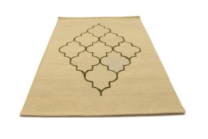 Cream Trellis 5X8 Hand-Tufted Modern Rug